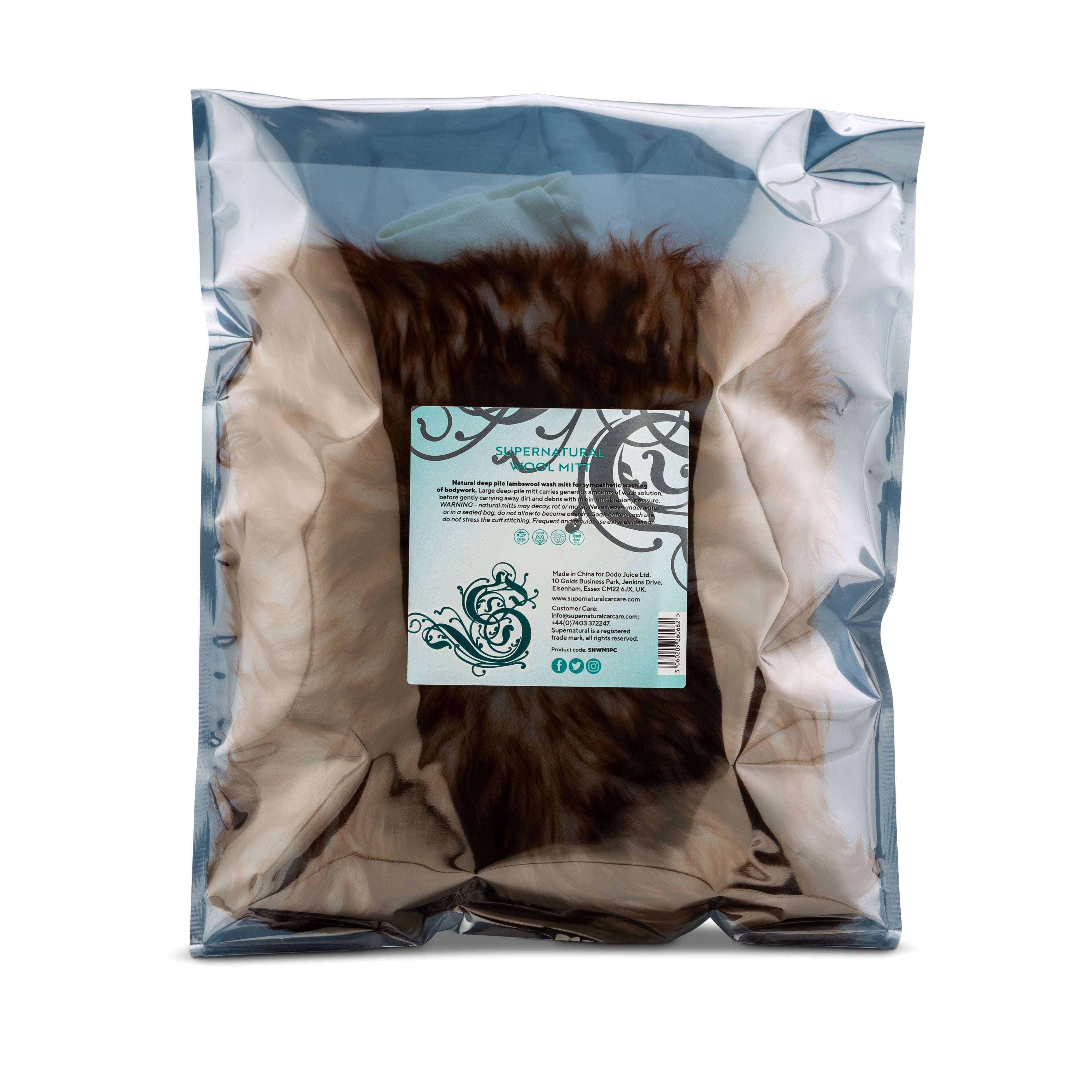 Image of Supernatural Car Wash Mitt 'Wookie's Fist' - Long Hair 100% Natural Lambswool Mitt