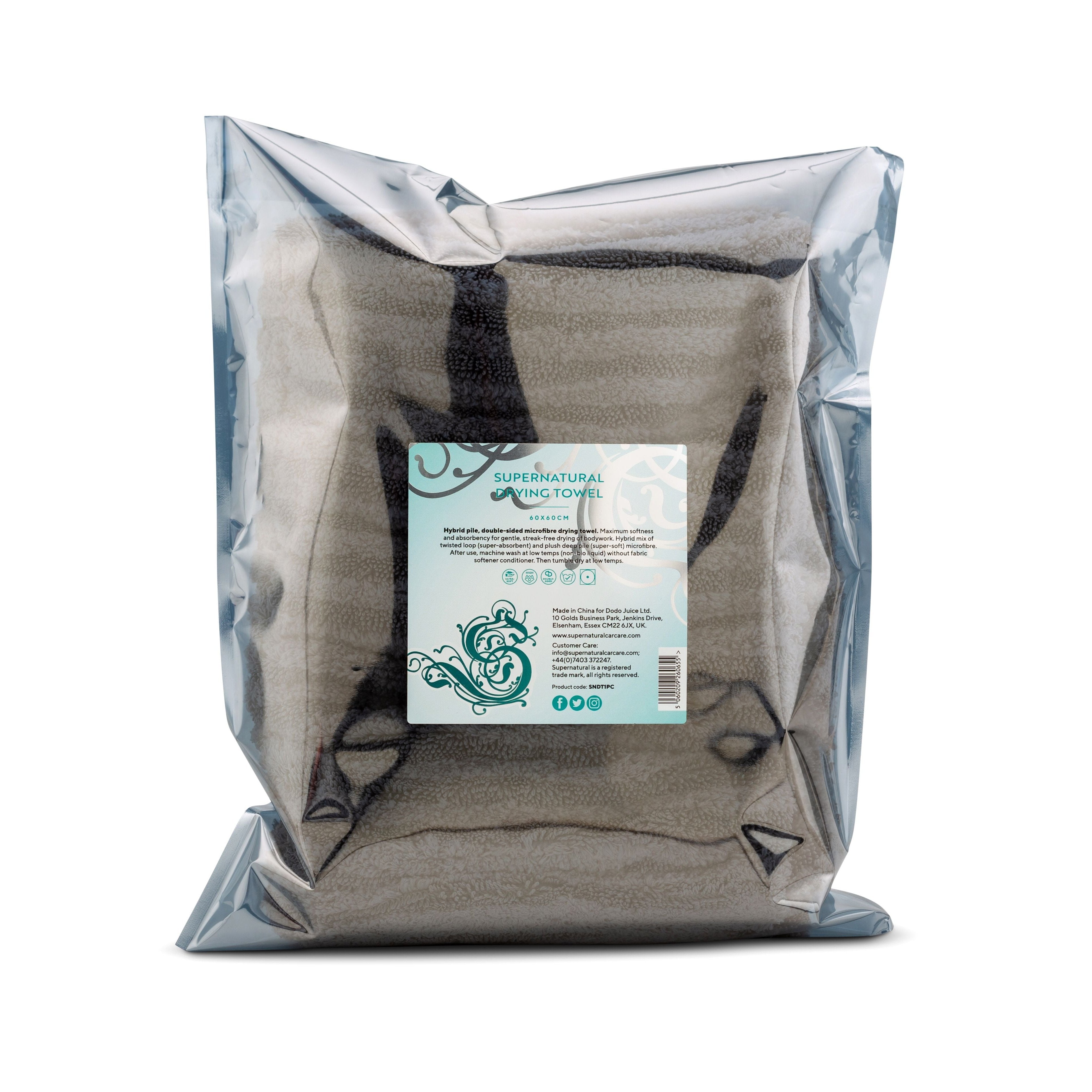 Image of Supernatural Drying Towel - plush twisted-loop hybrid microfibre drying towel 60x60cm 1100gsm